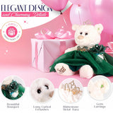 20" Sweet 16 White Bear With Embroidery "Sweet 16" - B16631A-7 Burgundy