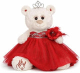 12" Quince White Bear With Embroidery "Mis 15 Anos" - B09631-14 Red