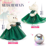 12" Quince White Bear With Embroidery "Mis 15 Anos" - B09631-3 Pink