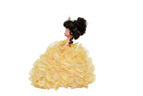 Precious Moments 17" Quinceañera Centerpiece Doll – Made in USA Ruffled Gown, Mis Quince Años Table Decoration & Keepsake ARC8421-6R (Gold)