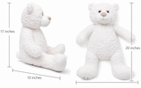 20" Sweet 16 White Bear With Embroidery "Sweet 16" - B16631A-30M Rose Gold
