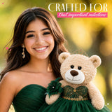 20" Light Brown Bear - B16632N-15G Royal Blue With Gold Trim