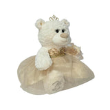 Classic Size Quinceañera Teddy Bear with Elegant Dress – Gift-Ready Keepsake and Centerpiece Decoration  for 15 Años, Oso Quinceañera Tradicional B14631-34G (Champagne)