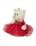 Classic Size Quinceañera Teddy Bear with Elegant Dress – Gift-Ready Keepsake and Centerpiece Decoration  for 15 Años, Oso Quinceañera Tradicional B14631-14G (RED/GOLD)