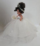 Precious Moments 17" Quinceañera Centerpiece Doll – Made in USA Ruffled Gown, Mis Quince Años Table Decoration & Keepsake ARC8421-1 (White)