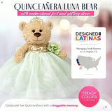 20" Quince Light Brown Bear With Embroidery "Mis 15 Anos" - B16632-8 (Pistachio)