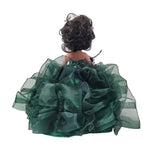 Precious Moments 17" Quinceañera Centerpiece Doll – Made in USA Ruffled Gown, Mis Quince Años Table Decoration & Keepsake ARC8421-33R (Emerald Green)
