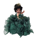Precious Moments 17" Quinceañera Centerpiece Doll – Made in USA Ruffled Gown, Mis Quince Años Table Decoration & Keepsake ARC8421-33R (Emerald Green)