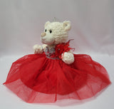 20" Quince Bear With Tulle - ARC16831-14 Red (Made to Order)