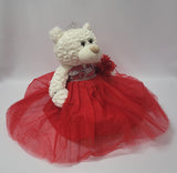 20" Quince Bear With Tulle - ARC16831-14 Red (Made to Order)