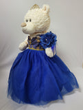 20" Quince Bear With Tulle - ARC16831-15 Royal Blue (Made to Order)