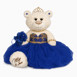 20" Crème-Colored Quinceañera Bear "Mis 15 Anos" With Tulle Dress - ARC16831-15 Royal Blue (Made to Order)