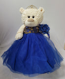 20" Quince Bear With Tulle - ARC16831-15 Royal Blue (Made to Order)