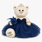 20" Crème-Colored Quinceañera Bear "Mis 15 Anos" With Tulle Dress - ARC16831-16 Navy Blue (Made to Order)
