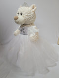 20" Quince Bear With Tulle - ARC16831-1 White (Made to Order)
