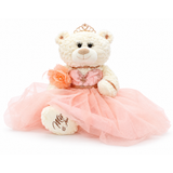 20" Crème-Colored Quinceañera Bear "Mis 15 Anos" With Tulle Dress - ARC16831-29 Blush (Made to Order)