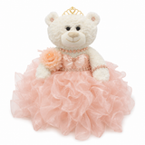 20" Crème-Colored Quinceañera Bear "Mis 15 Anos" With Ruffles Dress -ARC16831-29R Blush (Made to Order)