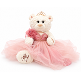 20" Crème-Colored Quinceañera Bear "Mis 15 Anos" With Tulle Dress - ARC16831-30 Rose Gold (Made to Order)