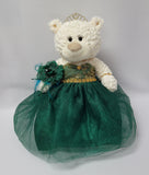 20" Quince Bear With Tulle - ARC16831-33 Emerald Green