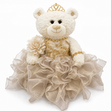 20" Crème-Colored Quinceañera Bear "Mis 15 Anos" With Ruffles Dress -ARC16831-34R Champagne (Made to Order)