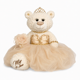 20" Crème-Colored Quinceañera Bear "Mis 15 Anos" With Tulle Dress - ARC16831-34 Champagne (Made to Order)