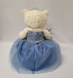 20" Quince Bear With Tulle - ARC16831-36 Gray Blue