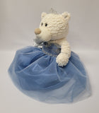 20" Quince Bear With Tulle - ARC16831-36 Gray Blue