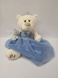 20" Quince Bear With Tulle - ARC16831-36 Gray Blue