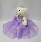 20" Quince Bear With Tulle - ARC16831-5 Lavender (Made to Order)