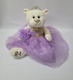 20" Quince Bear With Tulle - ARC16831-5 Lavender (Made to Order)