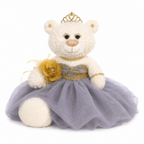 20" Crème-Colored Quinceañera Bear With Tulle Dress - ARC16831N-37 Gray (Made to Order)