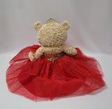 20" Quince Bear With Tulle - ARC16832-14 Red (Made to Order)