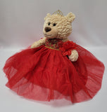 20" Quince Bear With Tulle - ARC16832-14 Red (Made to Order)