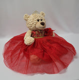 20" Quince Bear With Tulle - ARC16832-14 Red (Made to Order)