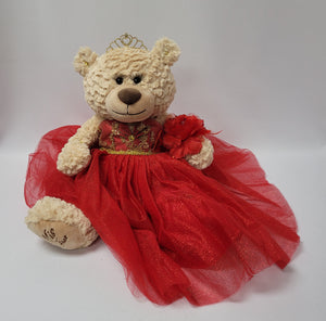 20" Quince Bear With Tulle - ARC16832-14 Red (Made to Order)
