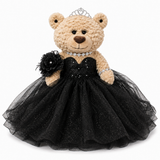 20" Light Brown Quinceañera Bear "Mis 15 Anos" With Tulle Dress - ARC16832-17  Black (Made to Order)