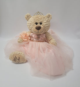 20" Quince Bear With Tulle - ARC16832-29  Blush (Made to Order)