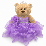 20" Light Brown Quinceañera Bear "Mis 15 Anos" With Ruffles Dress - ARC16832-5R Lavender (Made to Order)