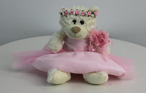 12" White Bear  - Pink (24pcs/Ctns) B09601N-3