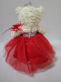 12" Quince White Bear - B09631N-14 Red