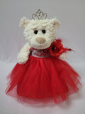 12" Quince White Bear - B09631N-14 Red