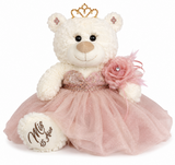 12" Quince White Bear With Embroidery "Mis 15 Anos" - B09631-30M Rose Gold
