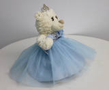 12" Quince White Bear - B09631N-4 Baby Blue