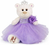 12" Quince White Bear With Embroidery "Mis 15 Anos" - B09631-5  Lavender