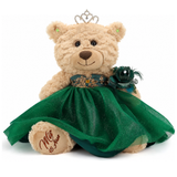 12" Quince Light Brown Bear With Embroidery "Mis 15 Años" - B09632-33G Emerald Green