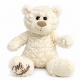 12" White Bear Body With Embroidery "Mi Presentacion"  - B09831P