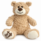 12" Light Brown Bear Body With Embroidery "Mi Bautizo"  - B09832B