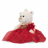 Classic Size Quinceañera Teddy Bear with Elegant Dress – Gift-Ready Keepsake and Centerpiece Decoration  for 15 Años, Oso Quinceañera Tradicional B14631-14G (RED/GOLD)