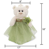 Classic Size  Quinceañera Teddy Bear with Elegant Dress –  Gift-Ready Keepsake and Centerpiece Decoration  for 15 Años, Oso Quinceañera Tradicional B14631-35 (Sage Green)