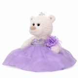 Classic Size  Quinceañera Teddy Bear with Elegant Dress –  Gift-Ready Keepsake and Centerpiece Decoration  for 15 Años, Oso Quinceañera Tradicional B14631-5 (Light Purple)